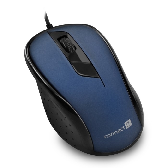 CONNECT IT CMO-1200-BL - Juhtmega hiir 1000 DPI must/sinine