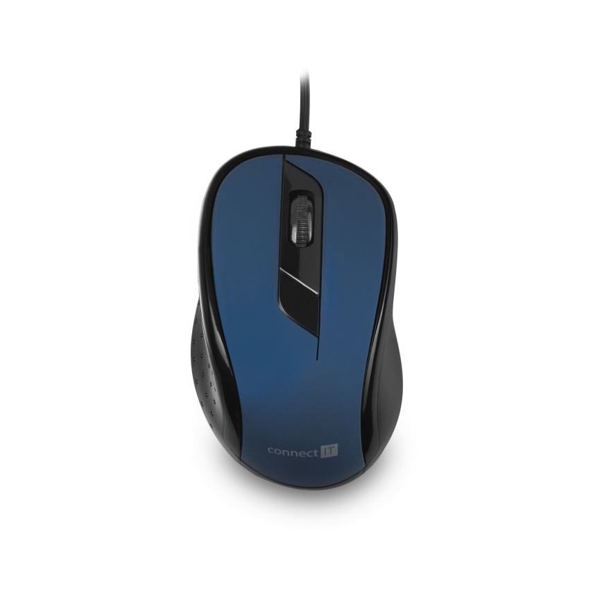 CONNECT IT CMO-1200-BL - Juhtmega hiir 1000 DPI must/sinine