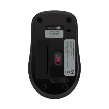 CONNECT IT CMO-2230-BK - Juhtmevaba hääletu hiir MUTE 1200 DPI 1xAA must
