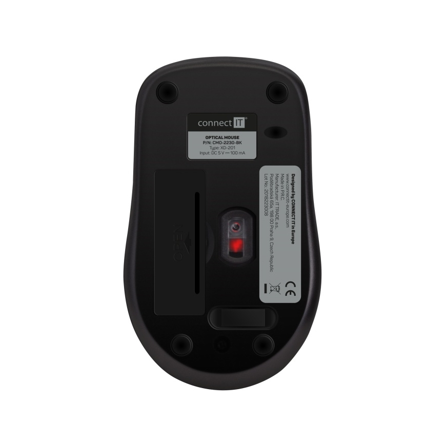 CONNECT IT CMO-2230-BK - Juhtmevaba hääletu hiir MUTE 1200 DPI 1xAA must