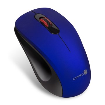 CONNECT IT CMO-2230-BL - Juhtmevaba hääletu hiir MUTE 1200 DPI 1xAA must/sinine
