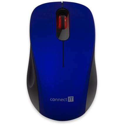 CONNECT IT CMO-2230-BL - Juhtmevaba hääletu hiir MUTE 1200 DPI 1xAA must/sinine