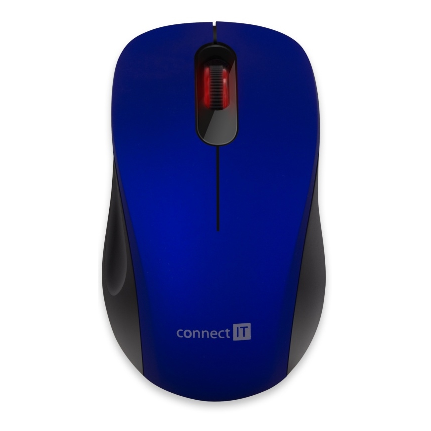 CONNECT IT CMO-2230-BL - Juhtmevaba hääletu hiir MUTE 1200 DPI 1xAA must/sinine