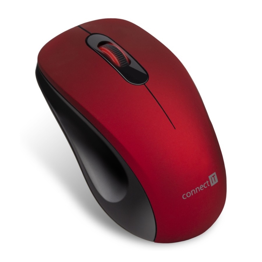 CONNECT IT CMO-2230-RD - Juhtmevaba hääletu hiir MUTE 1200 DPI 1xAA must/punane