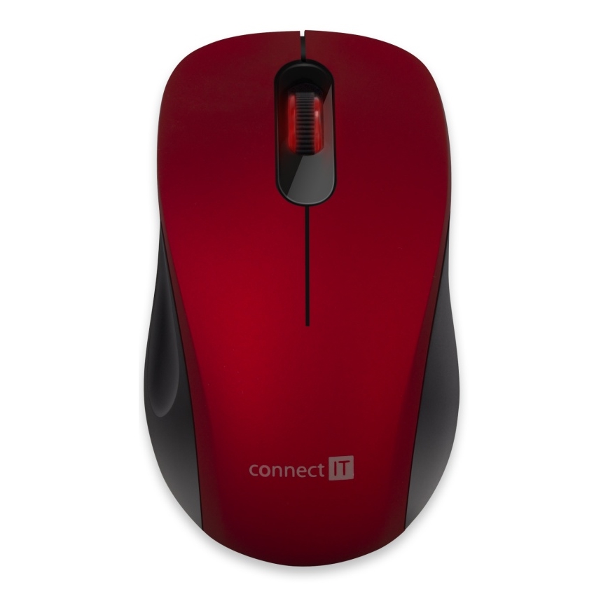 CONNECT IT CMO-2230-RD - Juhtmevaba hääletu hiir MUTE 1200 DPI 1xAA must/punane