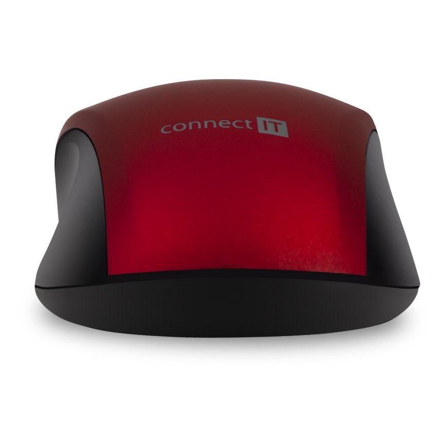CONNECT IT CMO-2230-RD - Juhtmevaba hääletu hiir MUTE 1200 DPI 1xAA must/punane
