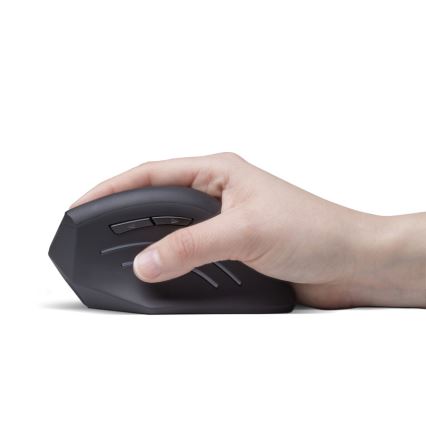 CONNECT IT CMO-2510-BK - Ergonoomiline juhtmevaba hiir Verti Wireless 800/1200/1600 DPI 2xAAA must