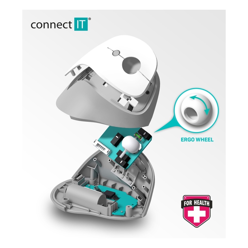 CONNECT IT CMO-2700-BK - Ergonoomiline juhtmevaba hiir 800/1200/1600 DPI 1xAA must