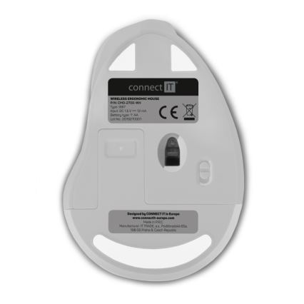 CONNECT IT CMO-2700-WH - Ergonoomiline juhtmevaba hiir 800/1200/1600 DPI 1xAA valge