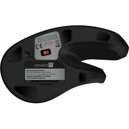 CONNECT IT CMO-2900-BK - Ergonoomiline juhtmevaba hiir 800/1200/1600 DPI 1xAA must