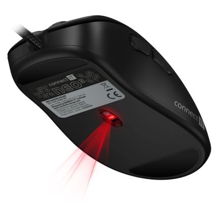 CONNECT IT CMO-3589-BK - LED RGB Juhtmega mänguri hiir 200-7200 DPI must