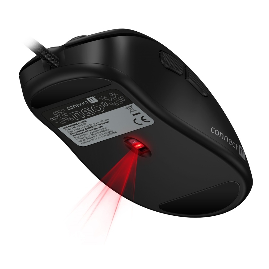 CONNECT IT CMO-3589-BK - LED RGB Juhtmega mänguri hiir 200-7200 DPI must
