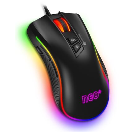 CONNECT IT CMO-3591-BK - LED RGB Juhtmega mängurihiir 500-7200 DPI must