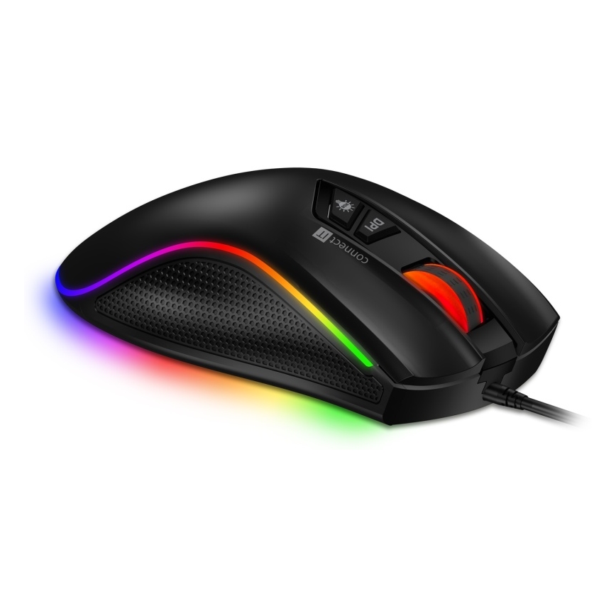 CONNECT IT CMO-3591-BK - LED RGB Juhtmega mängurihiir 500-7200 DPI must
