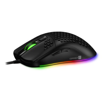 CONNECT IT CMO-5511-BK - LED RGB Juhtmega mängurihiir 200-12800 DPI must