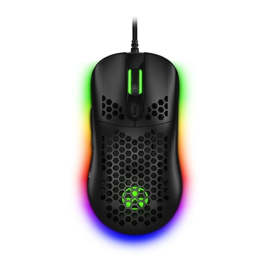 CONNECT IT CMO-5511-BK - LED RGB Juhtmega mängurihiir 200-12800 DPI must