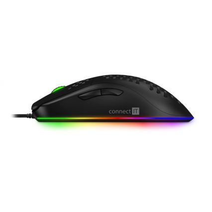 CONNECT IT CMO-5511-BK - LED RGB Juhtmega mängurihiir 200-12800 DPI must