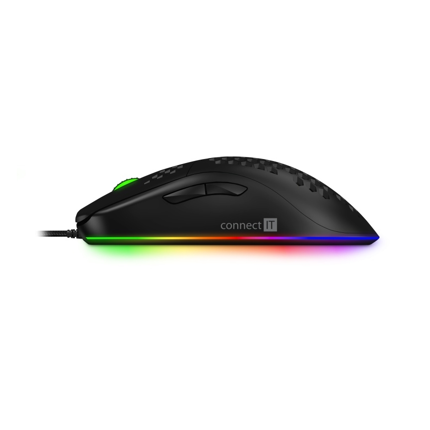 CONNECT IT CMO-5511-BK - LED RGB Juhtmega mängurihiir 200-12800 DPI must