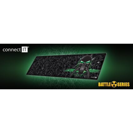 CONNECT IT CMP-1110-LG - Matt klaviatuuri jaoks ja hiir 88,6x24,5 cm must/roheline