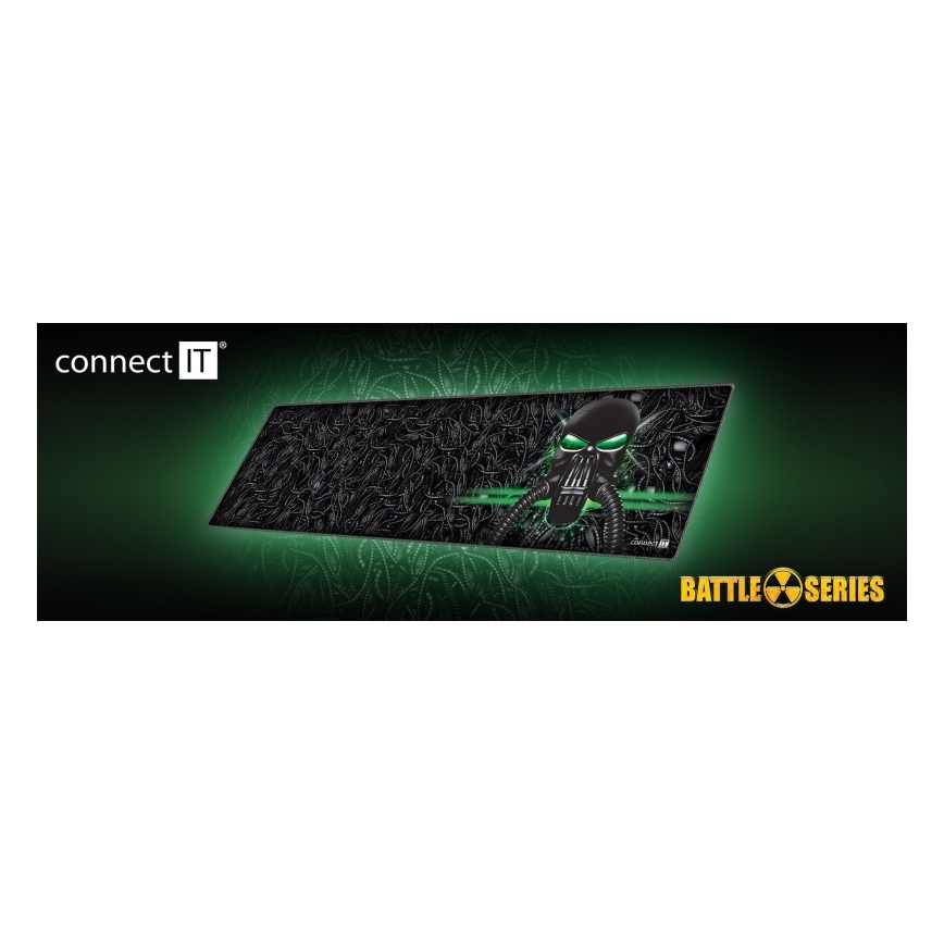 CONNECT IT CMP-1110-LG - Matt klaviatuuri jaoks ja hiir 88,6x24,5 cm must/roheline