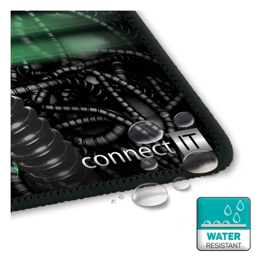 CONNECT IT CMP-1110-LG - Matt klaviatuuri jaoks ja hiir 88,6x24,5 cm must/roheline