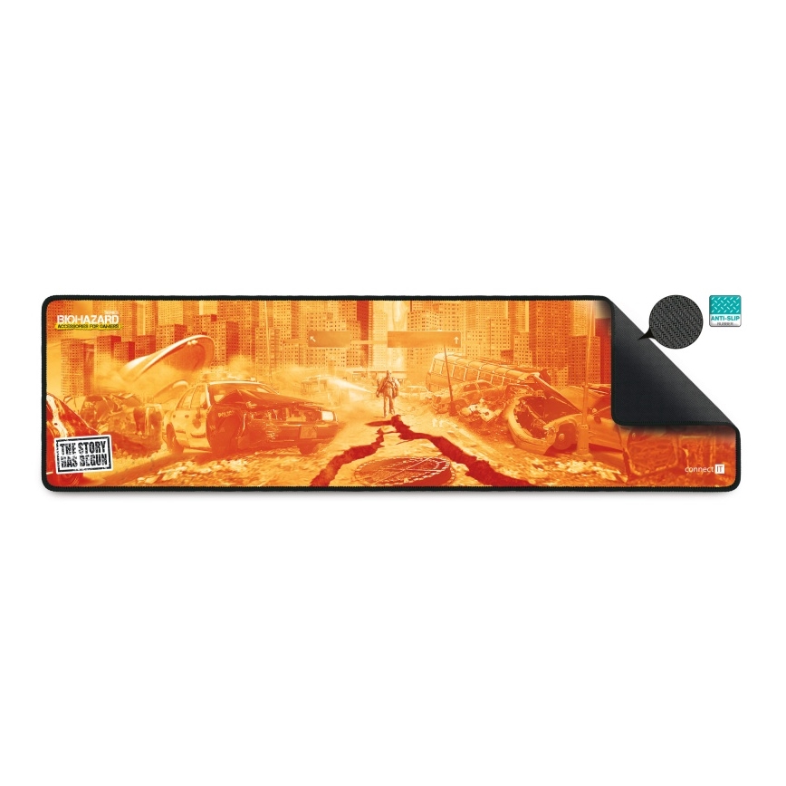 CONNECT IT CMP-1140-LG - Matt klaviatuuri jaoks ja hiir 88,6x24,5 cm oranž