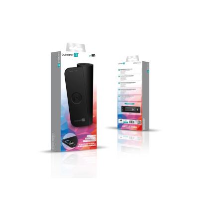 CONNECT IT CMP-2500-LG - Matt klaviatuuri jaoks ja hiir koos Qi juhtmevaba laadimisega 80x30 cm must