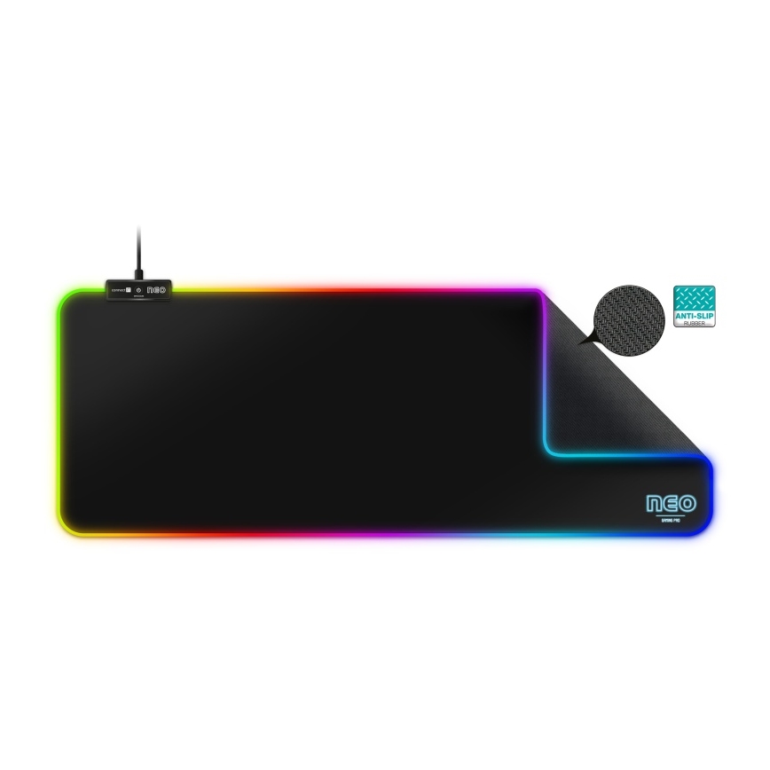 CONNECT IT CMP-3100-LG - LED RGB Mänguri klaviatuur ja hiirematt 80x30 cm must