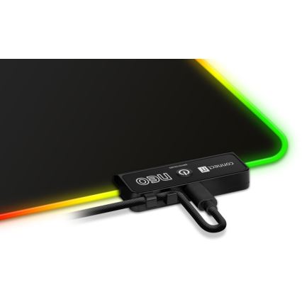 CONNECT IT CMP-3100-SM - LED RGB Mänguri hiirematt 32x24,5 cm must