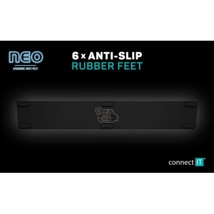 CONNECT IT CMP-3590-LG - Ergonoomiline klaviatuuri matt must