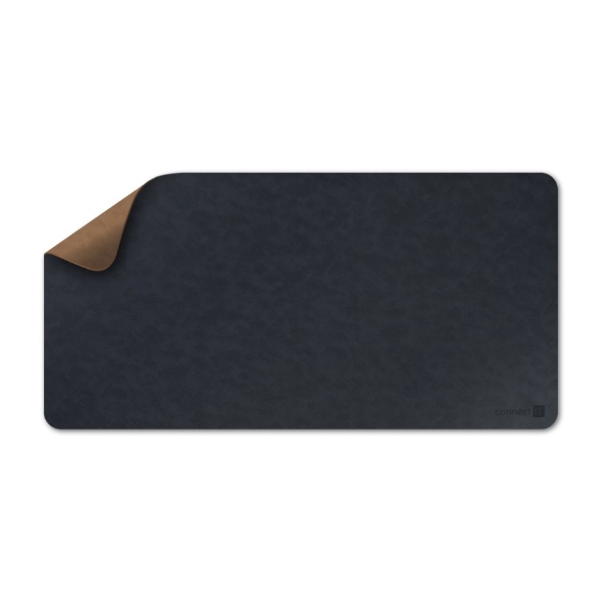 CONNECT IT CMP-4040-LG - Kahepoolne klaviatuuri- ja hiirematt 90x40 cm sinine/pruun