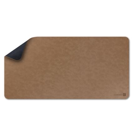 CONNECT IT CMP-4040-LG - Kahepoolne klaviatuuri- ja hiirematt 90x40 cm sinine/pruun