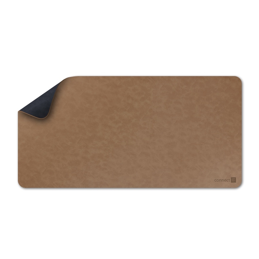 CONNECT IT CMP-4040-LG - Kahepoolne klaviatuuri- ja hiirematt 90x40 cm sinine/pruun