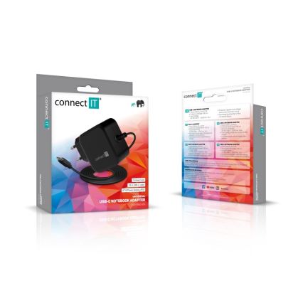 CONNECT IT CNP-1660-BK - Universaalne toiteadapter sülearvutitele USB-C 67W