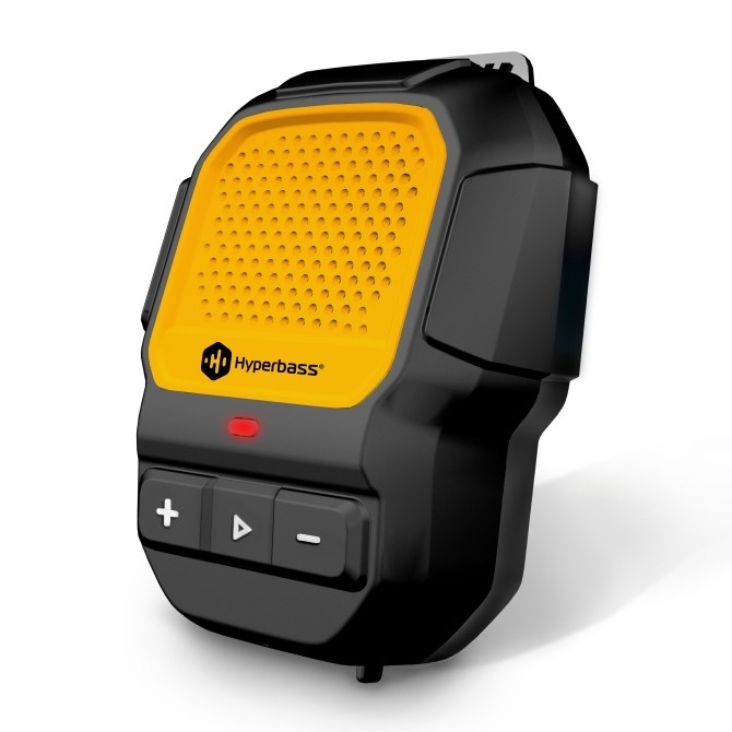 CONNECT IT HSP-1010-BK - Traadita kõlar mikrofoniga ClipBEAT 2W/5V 560 mAh IPX7 must/kollane