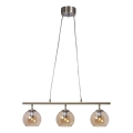Cottex - kaabliga rippvalgusti CAPELLA 3xE14/40W/230V suitsune/pruun