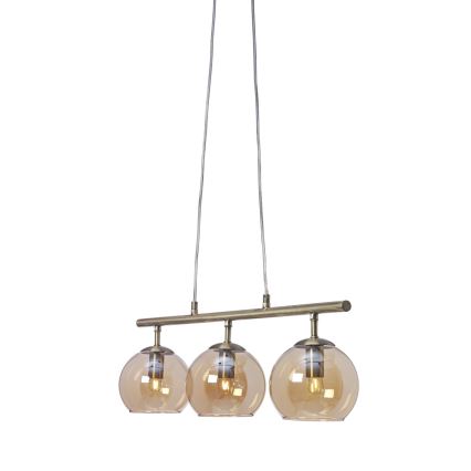 Cottex - kaabliga rippvalgusti CAPELLA 3xE14/40W/230V suitsune/pruun