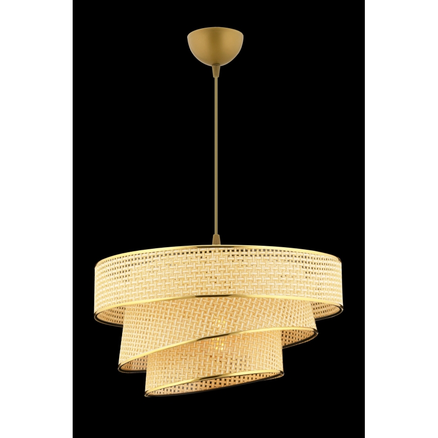 COUPER ripplamp kaablil 1xE27/60W/230V beež/kuldne