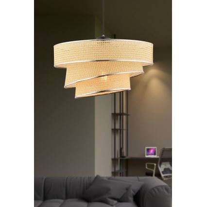 Couper Rippvalgusti 1xE27/60W/230V Beež/ Läikiv Kroom