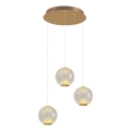 CREMONA LED Rippvalgusti 3xLED/5W/230V 3000K Kuld