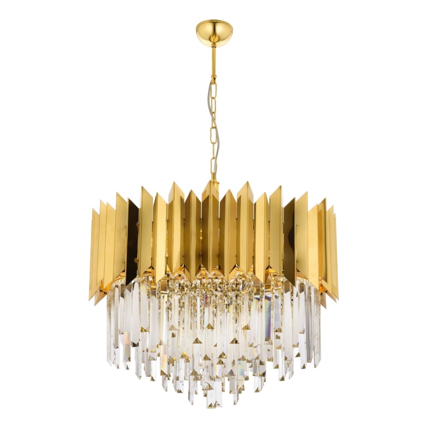 CRYSTALLINE laelamp 8xE27/40W/230V kuldne
