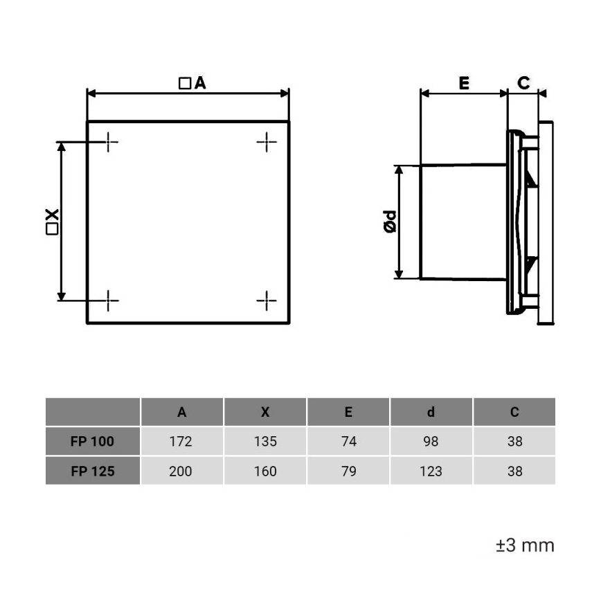 Dalap 1349 - Aksiaalventilaator ajastiga ja niiskusanduriga 125 FPZW 20W/230V