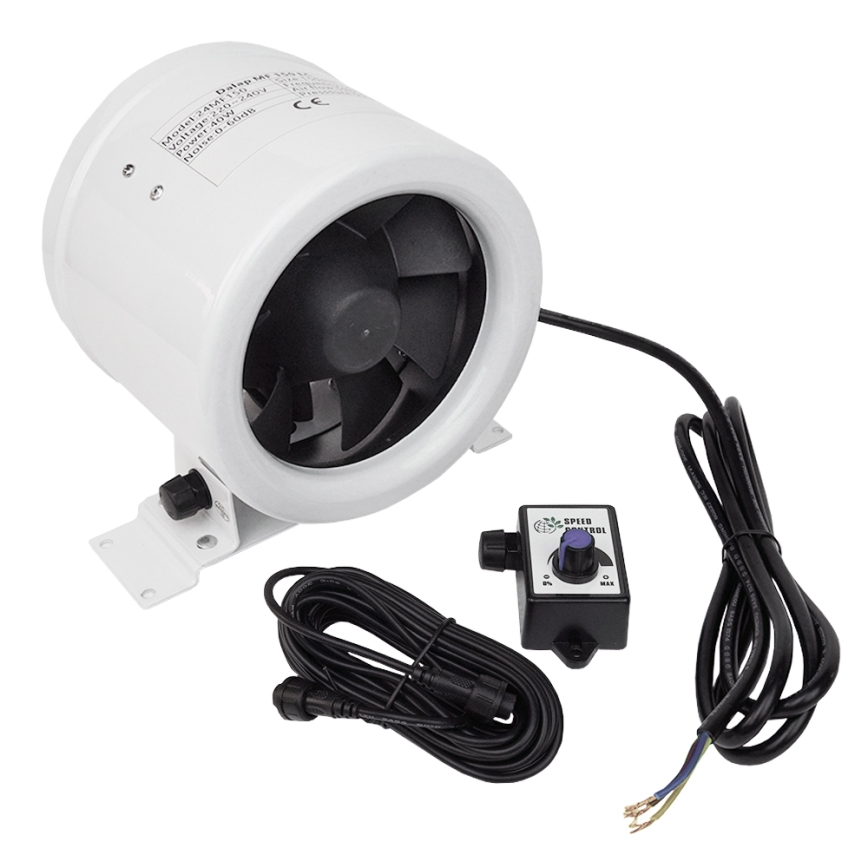 Dalap 24MF200 - Kanaliventilaator säästliku mootoriga ja kiiruse regulaatoriga MF 200 EC 75W/230V