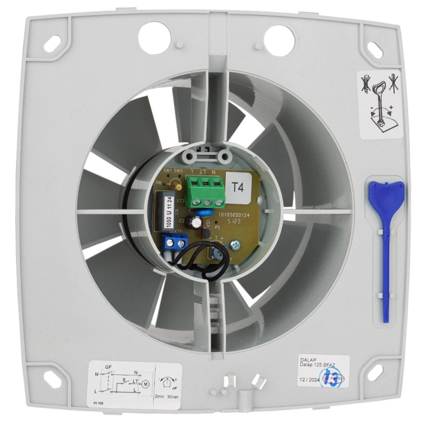 Dalap 41016 - Aksiaalventilaator taimeriga 100 BFAZ 16W/230V