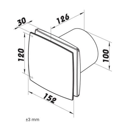 Dalap 41067 - Telgventilaator ajastiga ja niiskusanduriga 100 BFZW 12 14W/12V