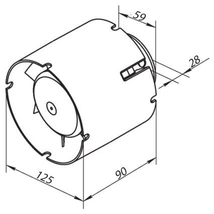 Dalap 41404 - Aksiaalne kanaliventilaator 125 SD 24W/230V