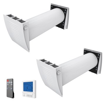 Dalap 55561 - KOMPLEKT 2x Ruumide soojustagastusseade ZEPHIR SIMPLE DOUBLE 7,61W/230V