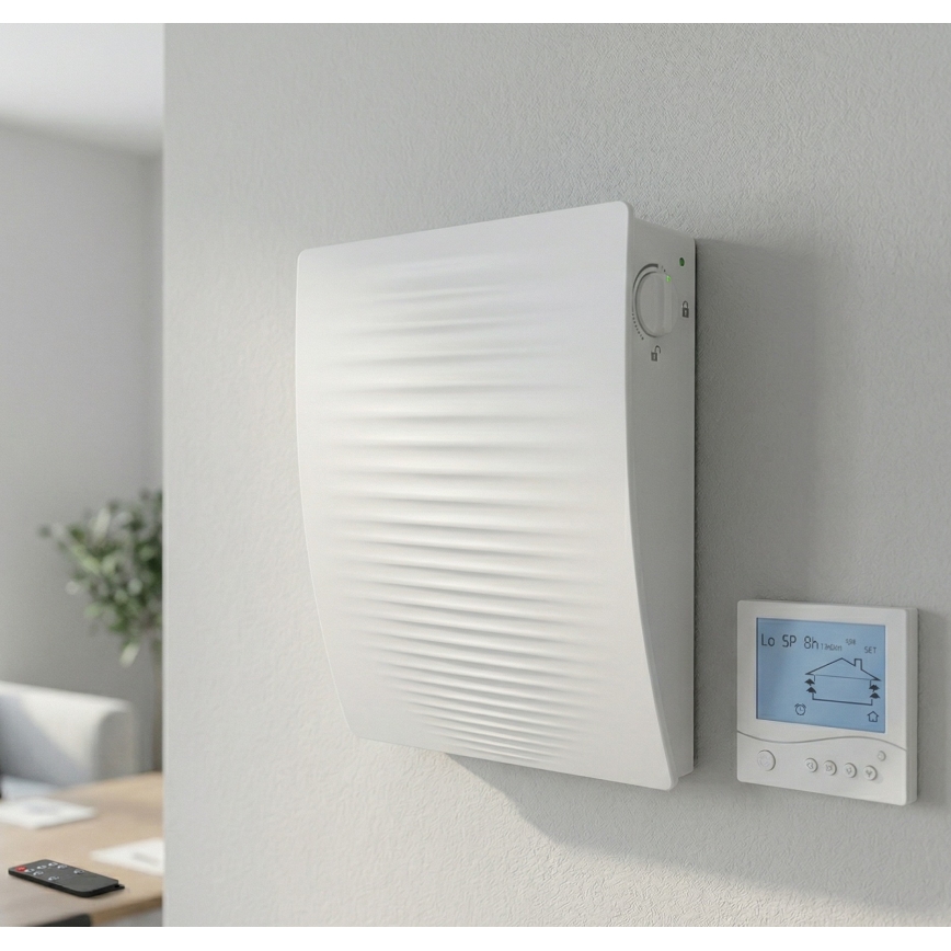 Dalap 55561 - KOMPLEKT 2x Ruumide soojustagastusseade ZEPHIR SIMPLE DOUBLE 7,61W/230V