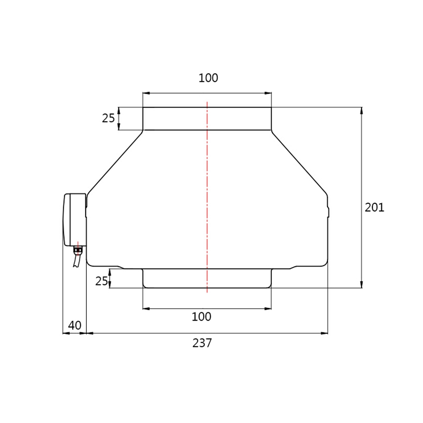 Dalap 8128 - Radiaalne kanaliventilaator TURBINE M 100 60W/230V