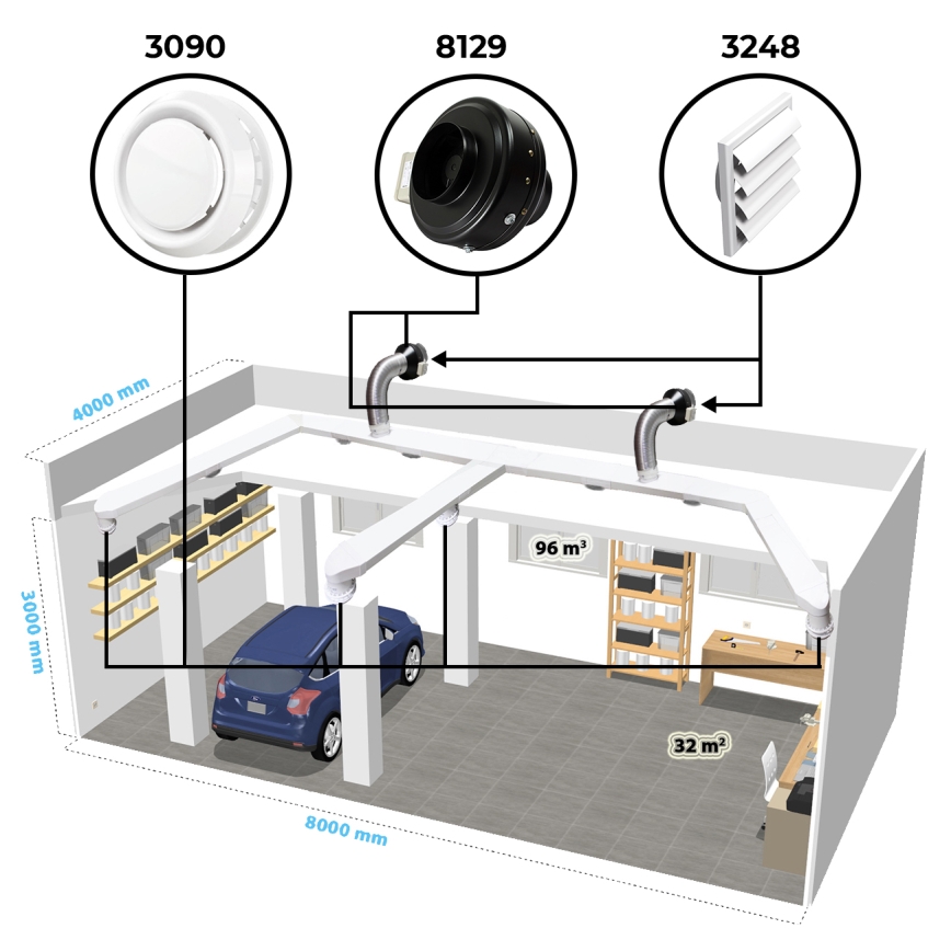 Dalap 8129 - Radiaalne kanaliventilaator TURBINE M 125 62W/230V